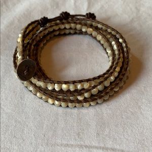 Chan Lulu 5 wrap leather bracelet